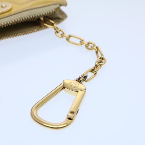 LOUIS VUITTON Vernis Pochette Cle NM Coin Purse Beige M91763 LV Auth bs8720 - Picture 9 of 16